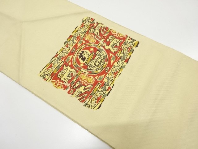 JAPANESE NAGOYA OBI / TSUMUGI / WOVEN FLORAL SARASA
